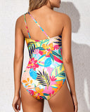 Emoswims - One Shoulder One Piece Swimsuit for Women Tummy Control Bathing Suits