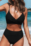 Emoswims - V-Neck High Waist Bikini