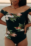 Emoswims - The Floral off Shoulder One Piece Swimsuit