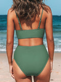 Emoswims - V-Neck High Waist Bikini