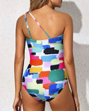 Emoswims - One Shoulder One Piece Swimsuit for Women Tummy Control Bathing Suits