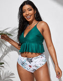 Emoswims-Green High Waist Bikini Set