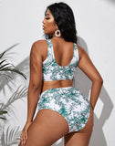 EMOSWIM - Light Green High-Waist Bikini Suit