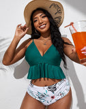 Emoswims-Green High Waist Bikini Set