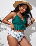 Emoswims-Green High Waist Bikini Set