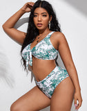 EMOSWIM - Light Green High-Waist Bikini Suit