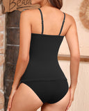 Emoswims - Women's Bandeau Bikini Swimsuits 2 Piece Strapless Tummy Control Bathing Suit