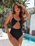 Emoswims - Womens One Piece Swimsuits Cut Out Bathing Suit