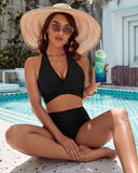Emoswims - Tummy Control Bathing Suits Modest High Waisted Bikini Sets