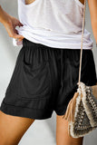 Emoswims - Womens Drawstring Shorts Summer Elastic Waist Casual Lightweight with Pockets