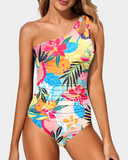 Emoswims - One Shoulder One Piece Swimsuit for Women Tummy Control Bathing Suits