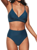 Emoswims - V-Neck High Waist Bikini