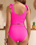 Emoswims - Two Piece High Waisted Swimsuits Women Tummy Control Bikini Modest Bathing Suit