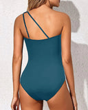 Emoswims - One Shoulder One Piece Swimsuit for Women Tummy Control Bathing Suits