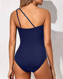 Emoswims - One Shoulder One Piece Swimsuit for Women Tummy Control Bathing Suits