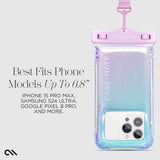 Emoswims - IP68 Waterproof Phone Pouch Floating Waterproof Phone Case Crossbody Lanyard